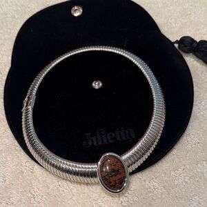 Julietta Opyum Necklace - Silver and Brown